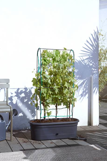 green basics jardiniere treillis 80cm living noir